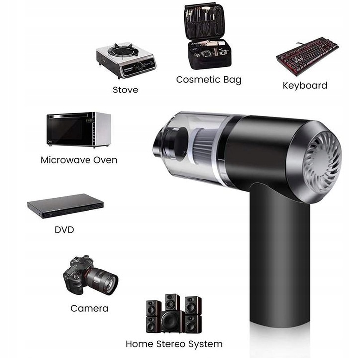 ODKURZACZ SAMOCHODOWY RĘCZNY Na Mokro I Sucho 120W -DUŻA MOC !