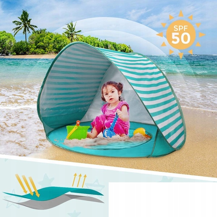 Namiot Plażowy Basen Parawan z Brodzikiem 120cm