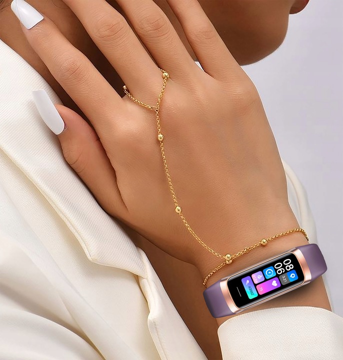 Zegarek damski SMARTWATCH RBN AMOLED SMARTBAND FIT-K