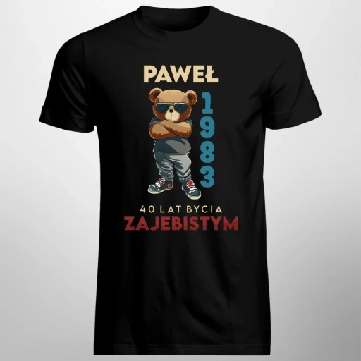 KOSZULKA PREZENT NA KAŻDE 1-99 URODZINY IMIĘ ROK