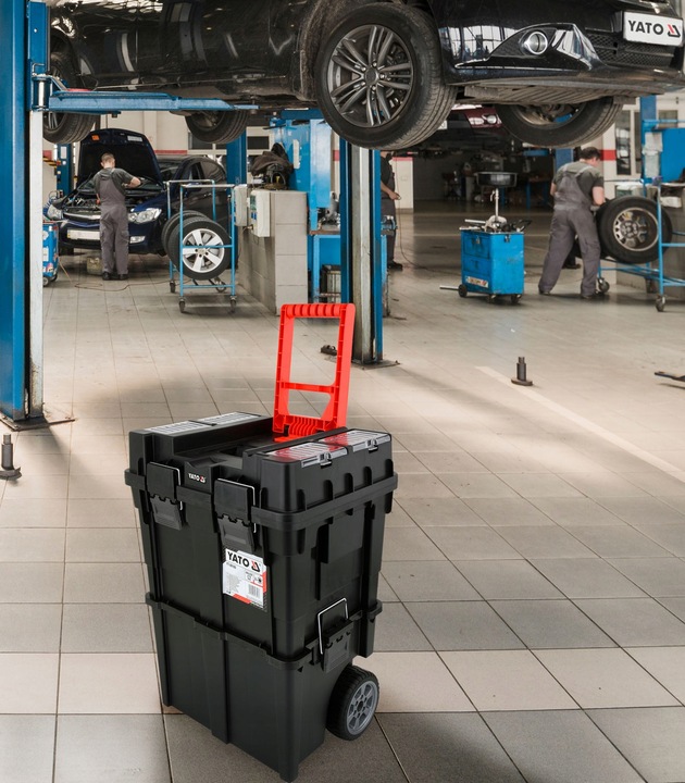 WÓZEK NARZĘDZIOWY YATO SKRZYNKA NA KÓŁKACH 2 ELEM.