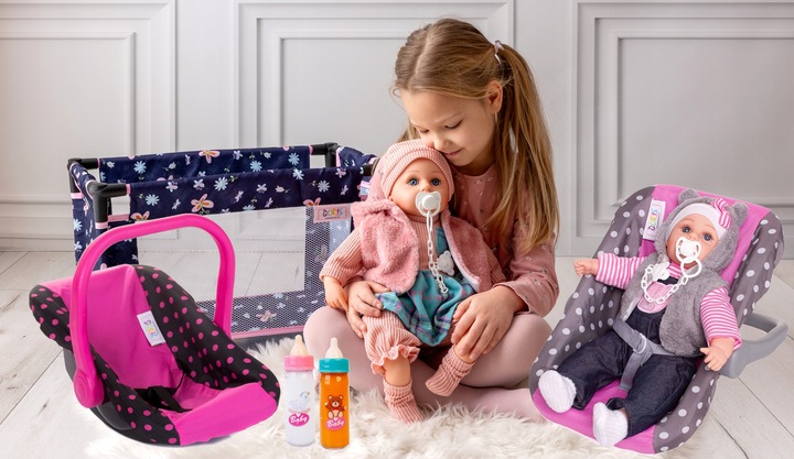 NOSIDEŁKO dla lalek 3w1 NOSIDŁO FOTELIK SAMOCHODOWY BUJAK dla lalki