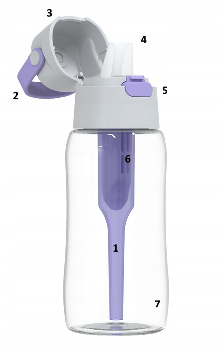 Bidon butelka DAFI 0,5L Lawendowa by Joanna Krupa