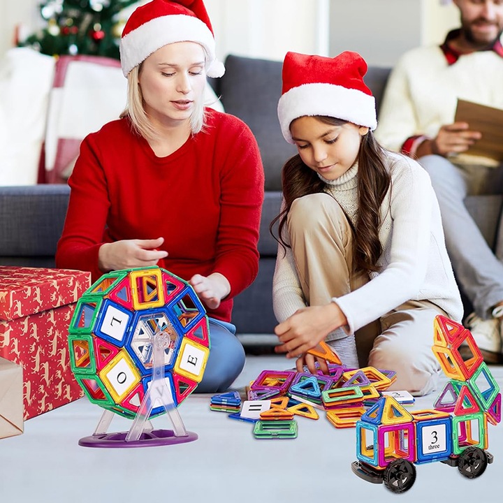 Kreatywne Klocki Magnetyczne Dla Dzieci 3-8 Lat 180 Elementów