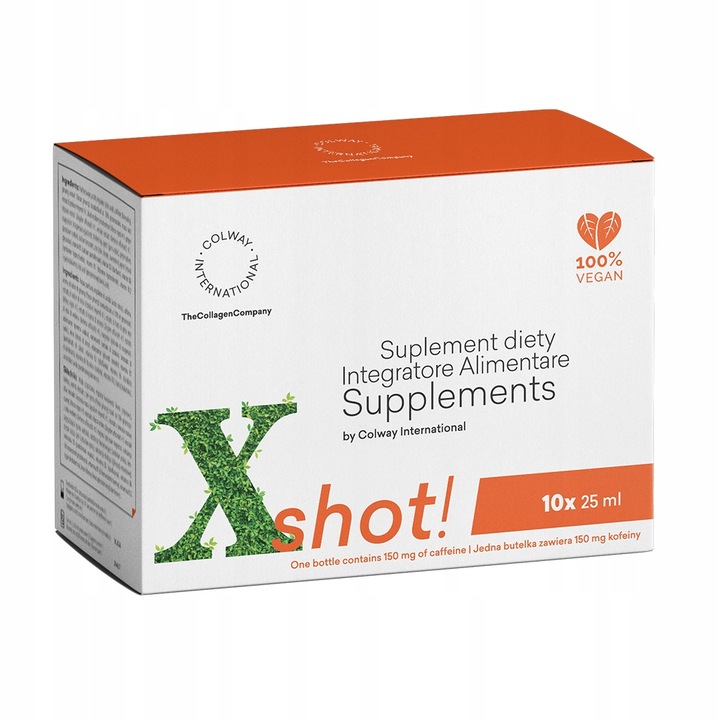 2x Xshot NATURALNY energetyk witaminowy COLWAY 10 x 25 ml