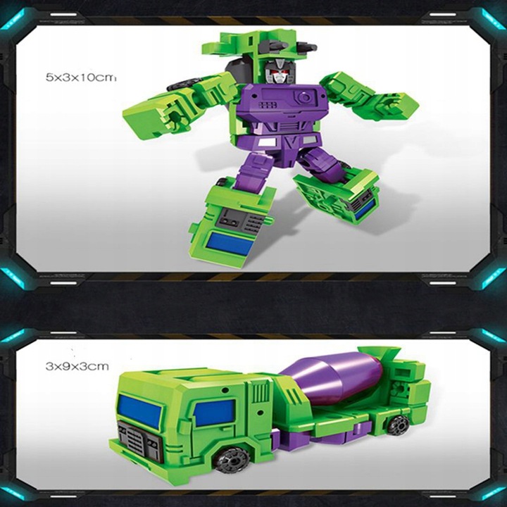 SAMOCHOD ROBOT AUTO ZABAWKA 6w1 TRANSFORMOWALNE FIGURKI POJAZD INŻYNIERYJNY