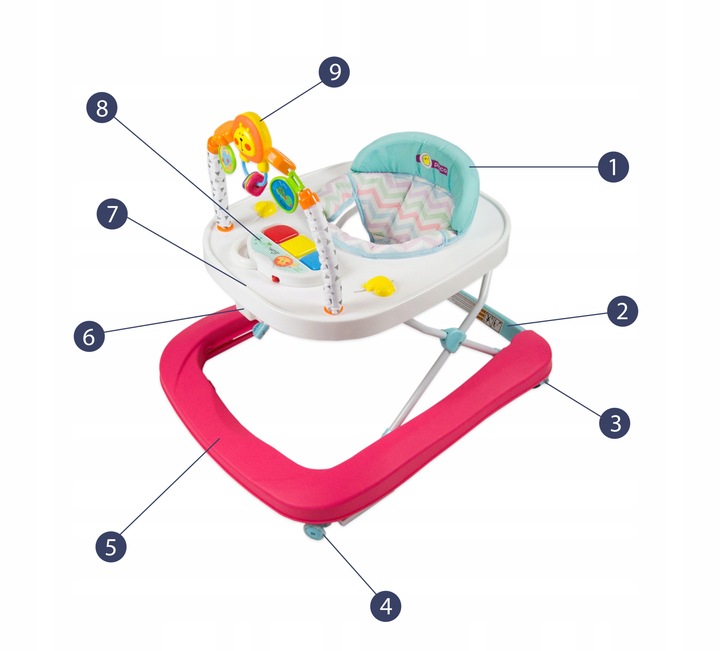 SimplyGo CHODZIK DLA DZIECKA PCHACZ 2w1 EDUKACYJNY