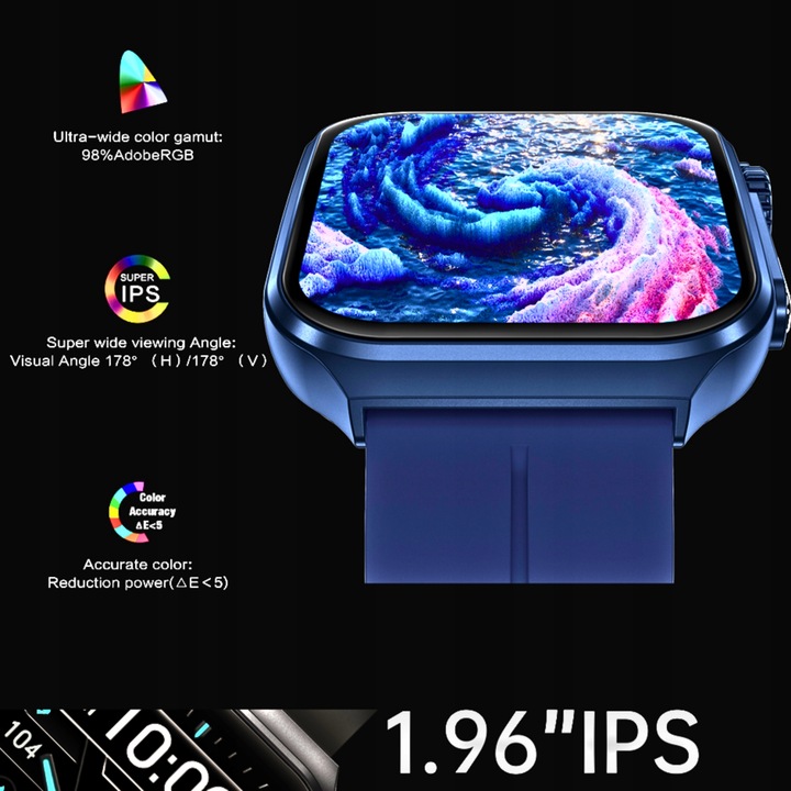 SMARTWATCH Z FUNKCJĄ POMIARU CUKRU GLUKOZA NX15 CIŚNIENIE MENU Polski WATCH