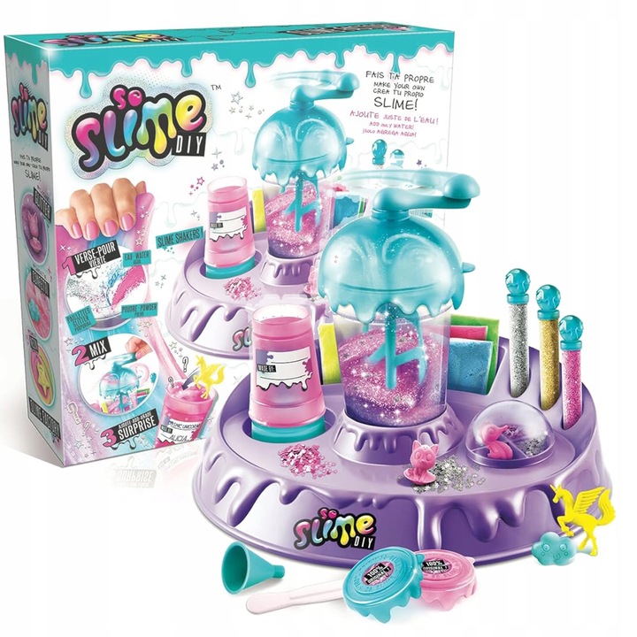 ZESTAW SLIMY SLIME DIY FABRYKA MIKSER DO ROBIENIA GLUTÓW DLA DZIECI