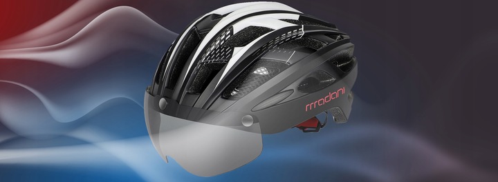 Kask rowerowy z szybą HT19 - madani