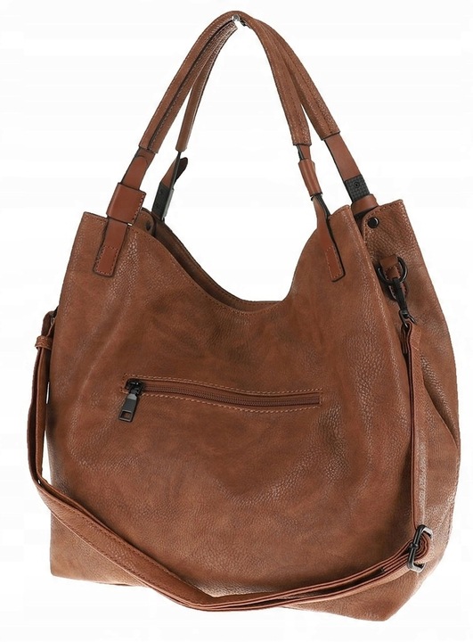 Tommasini Torebka Damska Listonoszka Duża Torba Shopper Worek 2692 Brązowa