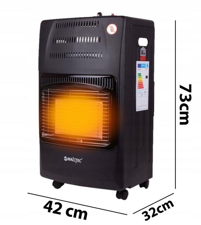 Piec Gazowy na butle 13KG OGRZEWACZ GAZOWY GRZEJNIK MOC 4200W 65m2 REDUKTOR