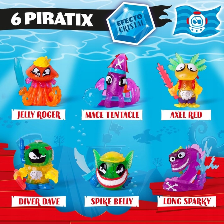 MagicBox - Piratix Seria 2 Shark Treasure -Box 24 sztuki saszetek z figurką