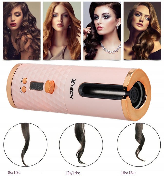 LOKÓWKA DO WŁOSÓW AUTOMATYCZNA CERAMICZNA LCD CURL