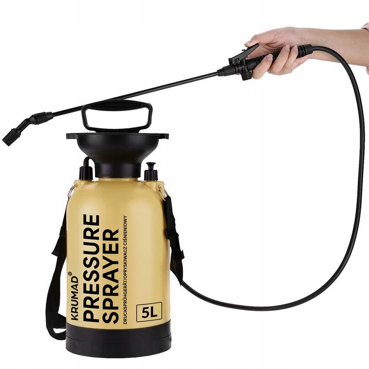 OPRYSKIWACZ RĘCZNY CIŚNIENIOWY OGRODOWY LANCA Z WĘŻEM 171 CM REGULACJA 5L