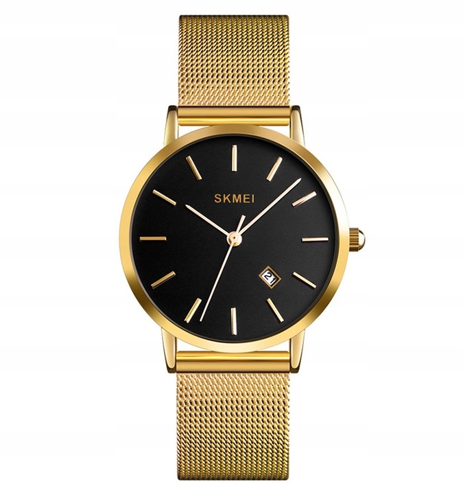 Zegarek damski SKMEI bransoleta mesh datownik czytelna tarcza