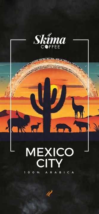 Kawa ziarnista 1kg MEXICO CITY 100% ARABICA Świeża do ekspresu + GRATIS