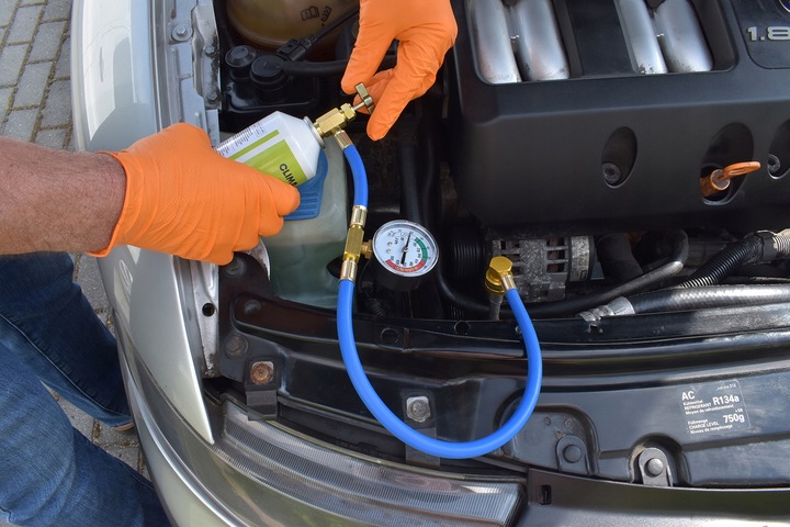 ZESTAW DO NAPEŁNIANIA KLIMATYZACJI AUT GAZ CZYNNIK CHŁODNICZY R134a + WĘŻYK