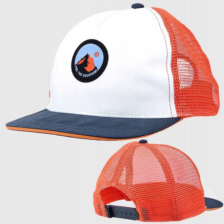 4F CZAPKA Z DASZKIEM CHŁOPIĘCA TRUCKERKA DZIECIĘCA SNAPBACK SS24