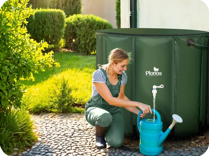 Zbiornik na Deszczówkę składany BECZKA NA Wodę z Rynny 650L PLONOS