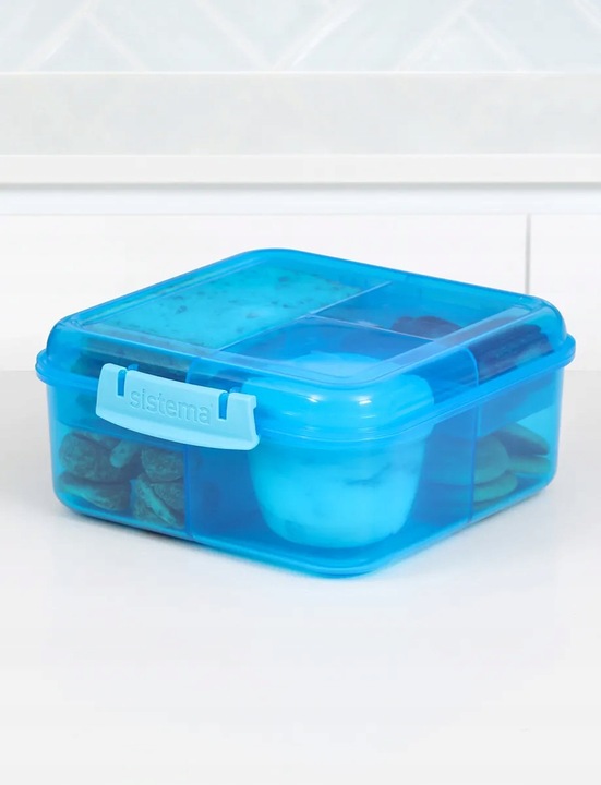 LUNCH BOX ŚNIADANIÓWKA SISTEMA POJEMNIK BOX BENTO 1250ml Z PRZEGRÓDKAMI SOS