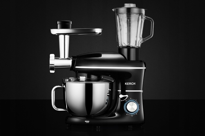 ROBOT KUCHENNY PLANETARNY MIKSER Z MISĄ KERCH ROTARY 4000W BLACK 6,2L