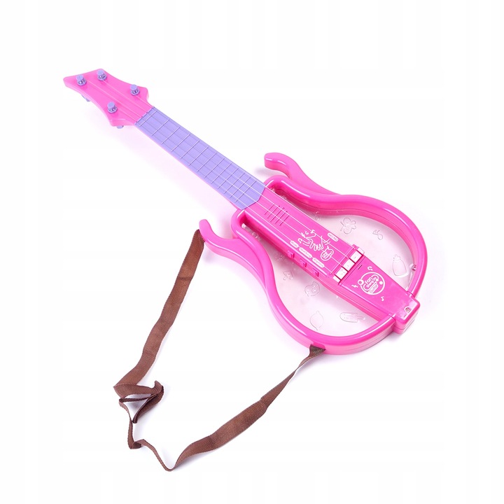 ZABAWKA INTERAKTYWNA GITARA elektryczna DLA DZIECI RÓŻOWA Aga4Kids