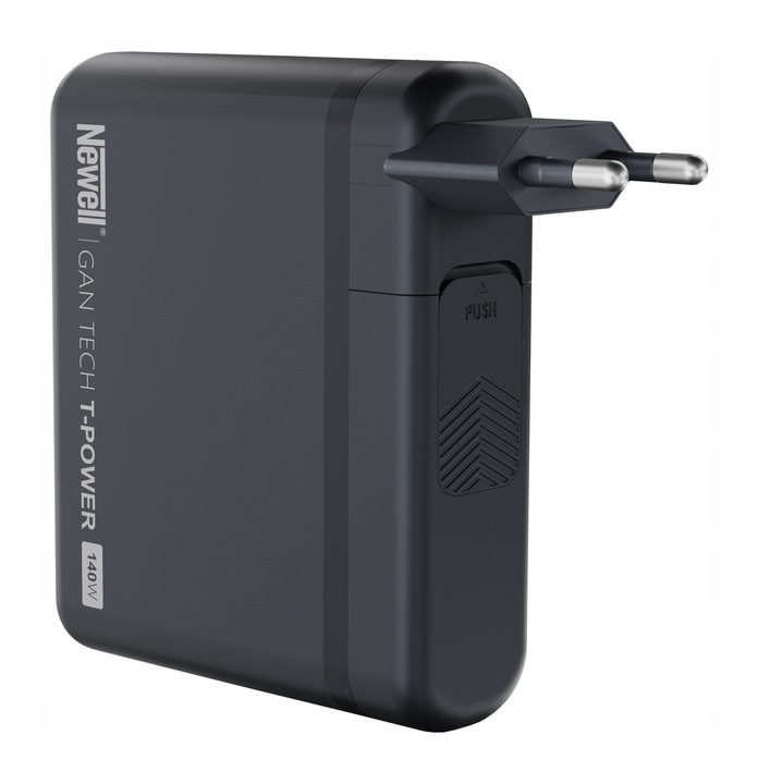 Ładowarka sieciowa z adapterami Newell GaN Tech T-power 140W 3xUSB-C 3xUSB