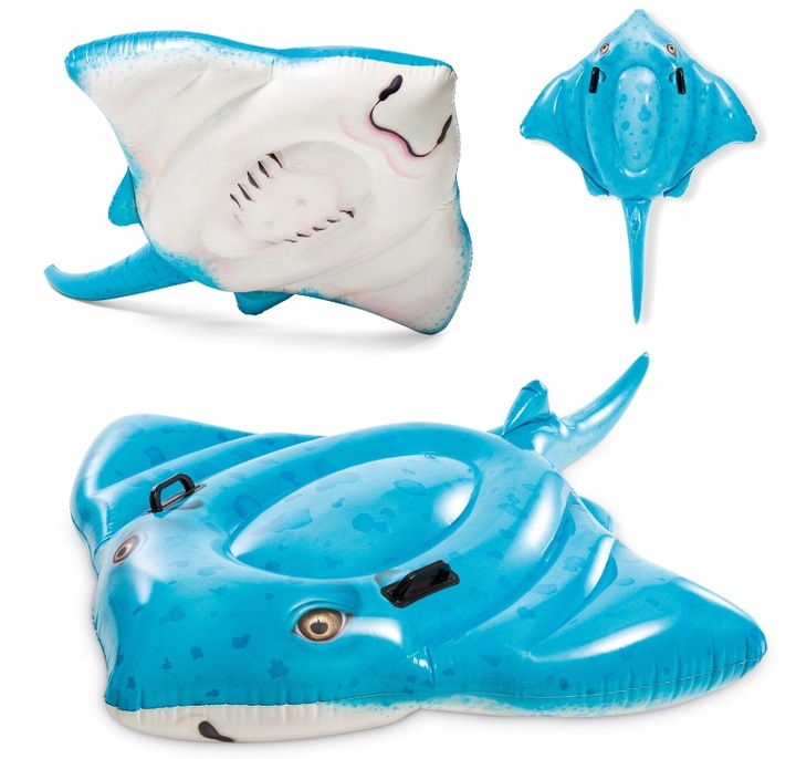 MATERAC DMUCHANY DO WODY PŁYWANIA INTEX 57576 DUŻY DLA DZIECI PŁASZCZKA