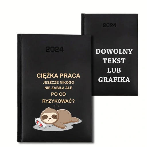 PERSONALIZOWANY KALENDARZ KSIĄŻKOWY PLANER TERMINARZ 2024 A5 NADRUK