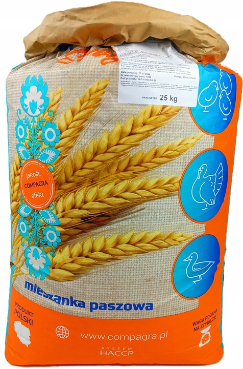 PASZA DLA KUR NIOSEK 25 KG KRUSZONKA MIESZANKA KARMA DLA DROBIU Z ALGAMI