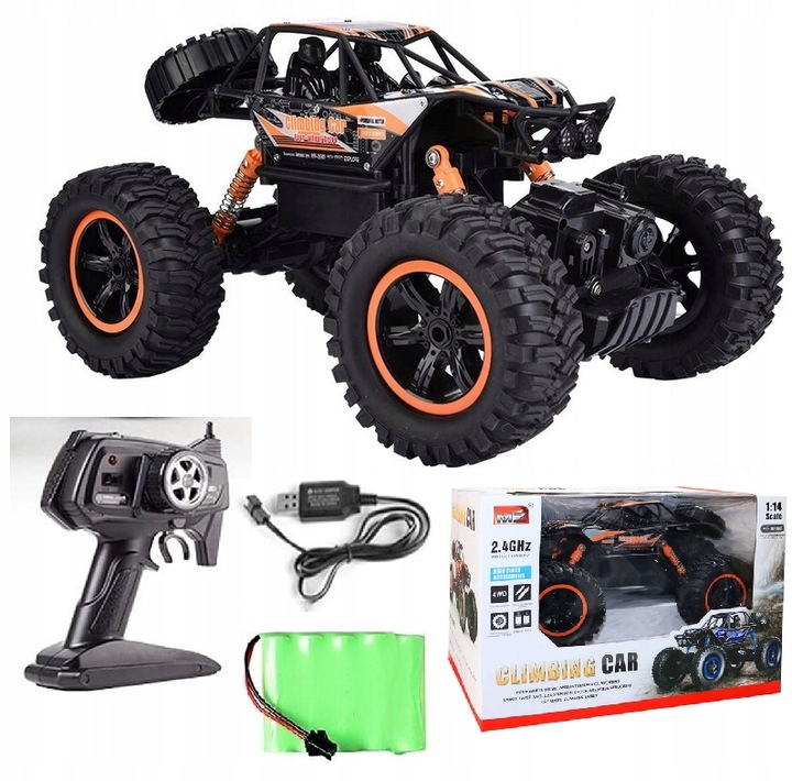 SAMOCHÓD ZDALNIE STEROWANY TERENOWY NAPĘD 4x4 AUTO PILOT RC DUŻY OFF ROAD