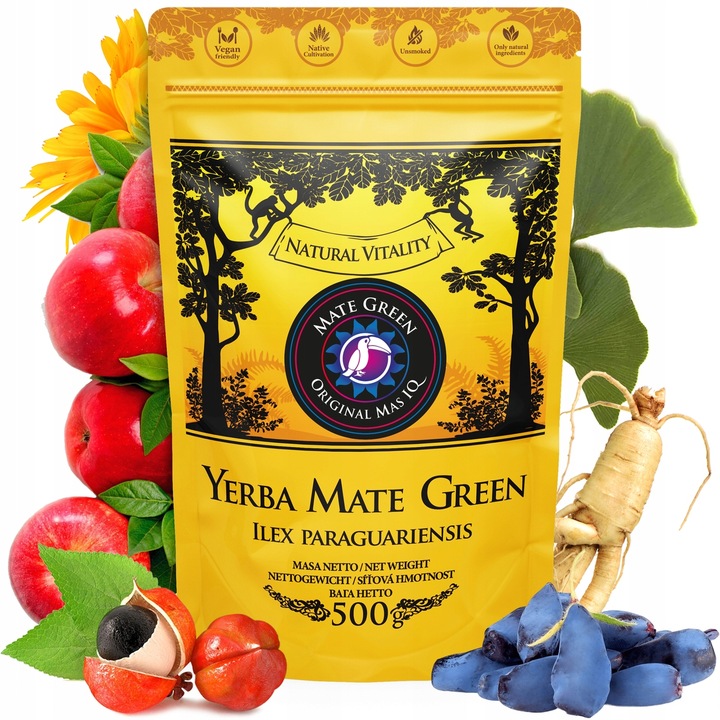 Zestaw Startowy Yerba Mate Green Mas IQ Inteligente 500g Matero Bombilla