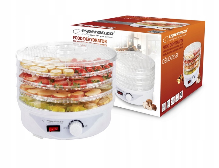 Suszarka spożywcza Esperanza DÉLICATESSE 250 W