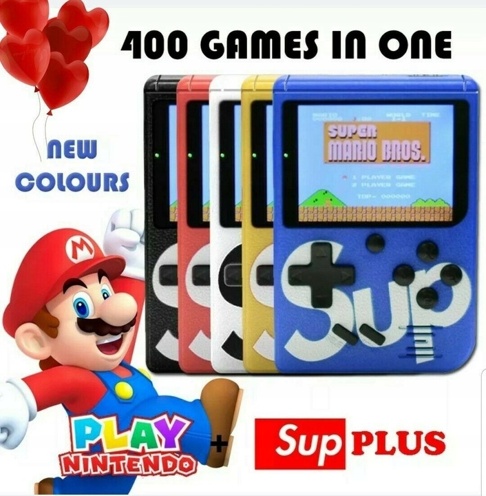 Przenośna GRA MINI KONSOLA DO GIER SUP Game Box 400 GIER Mix Kolorów