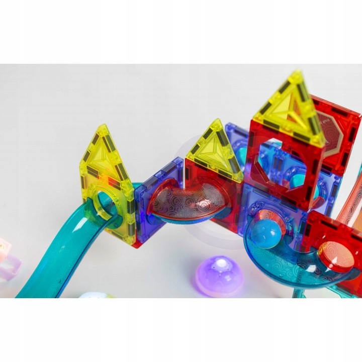 Klocki Magnetyczne Tor Kulkowy 75 el. WOOPIE