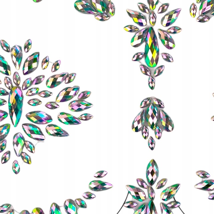 KRYSZTAŁKI Naklejki Cyrkonie BIŻUTERIA na DEKOLT