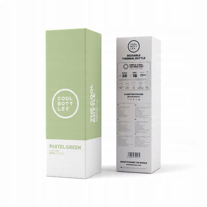 Cool Bottles Butelka termiczna 350 ml Triple cool Pastel Green
