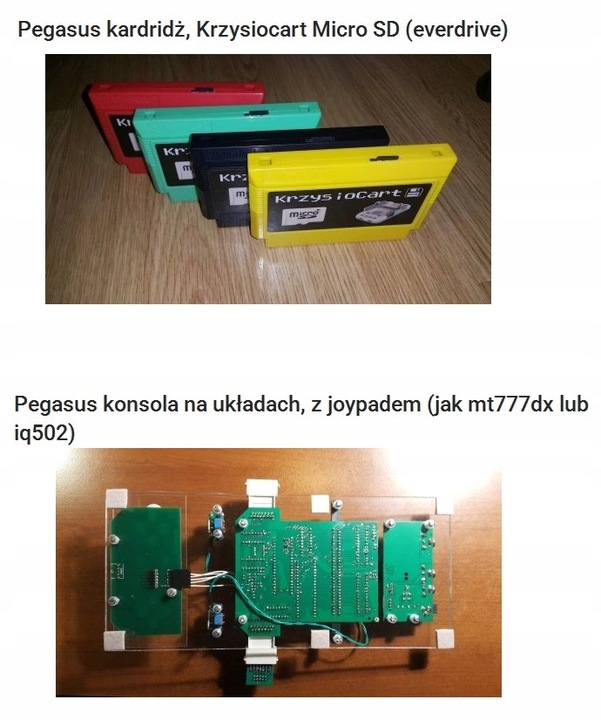 Pegasus konsola na układach, z joypadem + Krzysiocart