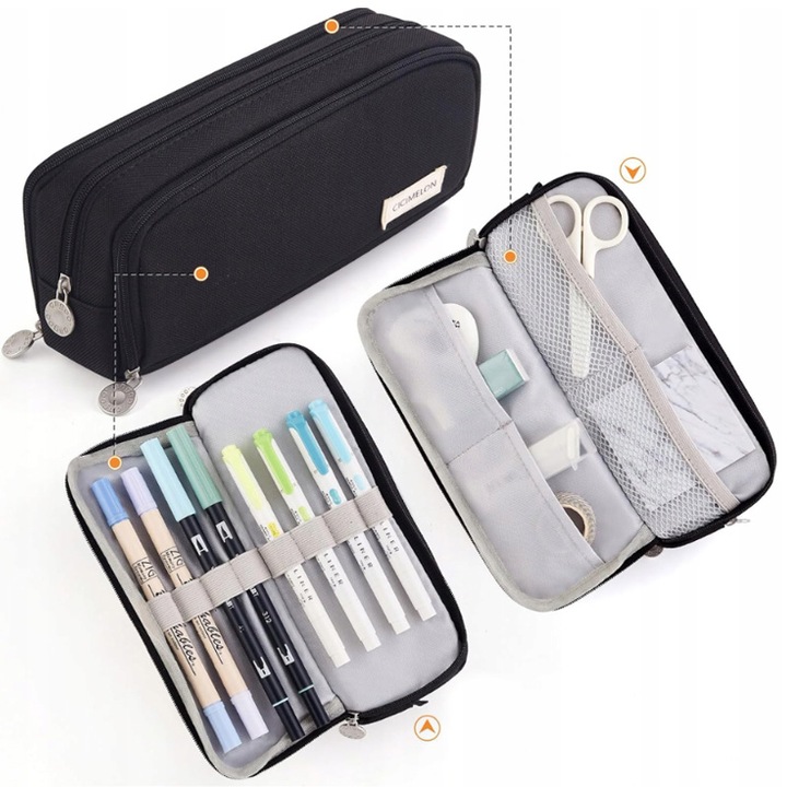 PLECAK SZKOLNY DLA DZIEWCZYNKI DUŻY A4 MODNY TORNISTER MŁODZIEŻOWY CZARNY