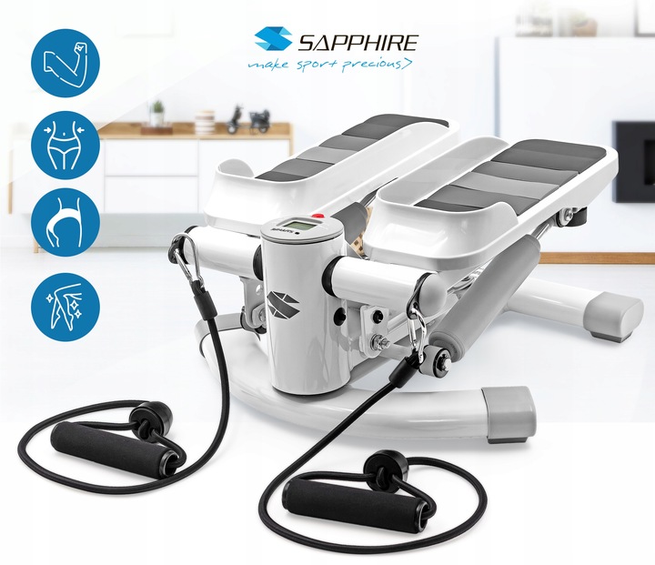 STEPPER SKRĘTNY step 2w1 steper z LINKAMI do ćwiczeń schody LICZNIK LCD