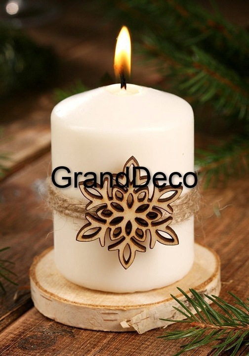 Świece świąteczne – komplet 4 sztuki w stylu rustykalnym