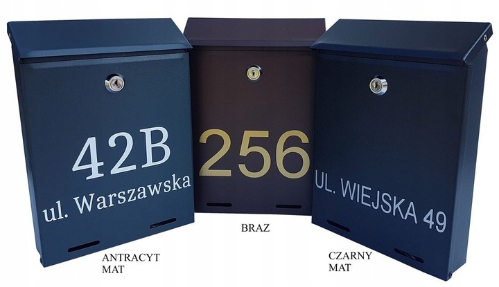 Skrzynka na listy pocztowa YORK - nr domu, - NAPIS
