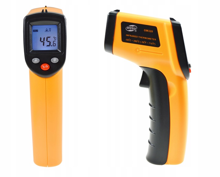 PIROMETR TERMOMETR LASEROWY BEZDOTYKOWY MIERNIK NA PODCZERWIEŃ -50 +400 LCD