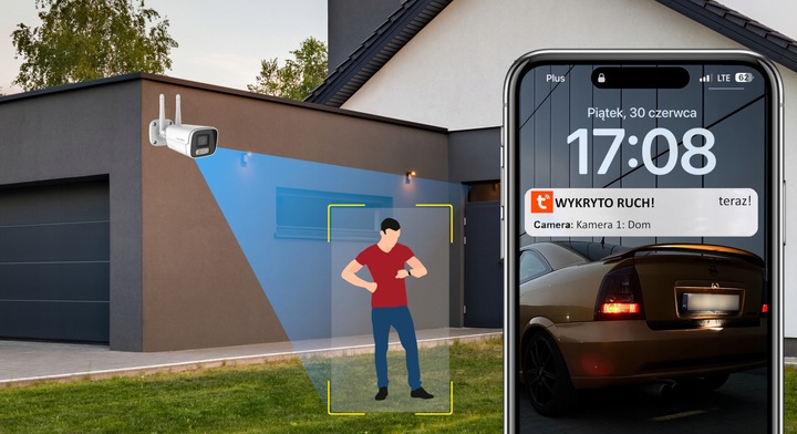 KAMERA BEZPRZEWODOWA WIFI ZEWNĘTRZNA IP TUBOWA 5MPX APLIKACJA TUYA ANOMATEC