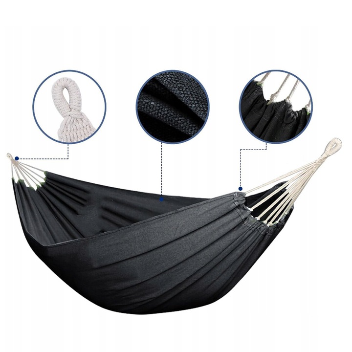DUŻY HAMAK DWUOSOBOWY XXXL OGRODOWY MOCNY PŁÓCIENNY HAMAK 150X200CM