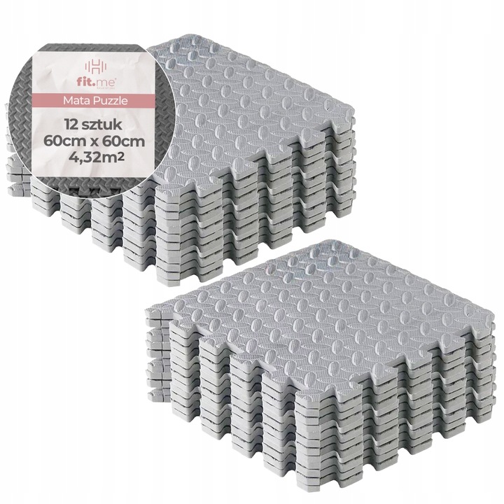 MATA PUZZLE POD SPRZĘT DO ĆWICZEŃ 12 SZT 4,32m2 OCHRONNA PODŁOGA NA SIŁOWNI