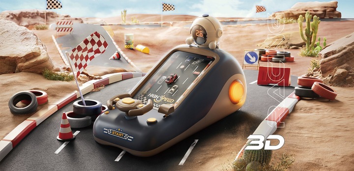 WYŚCIGI GRA KIEROWNICA INTERAKTYWNA MÓWIĄCA PL SYMULATOR JAZDY Chronometraż