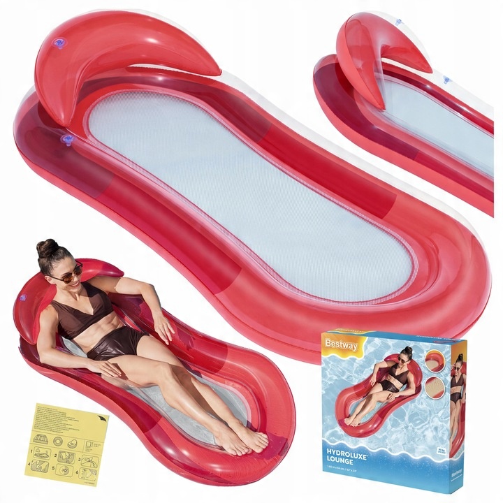 Materac z siatką dmuchany do pływania hamak wodny z oparciem Bestway 43103