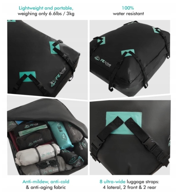 BAGAŻNIK DACHOWY SAMOCHODOWY TORBA WODOODPORNA 424 L